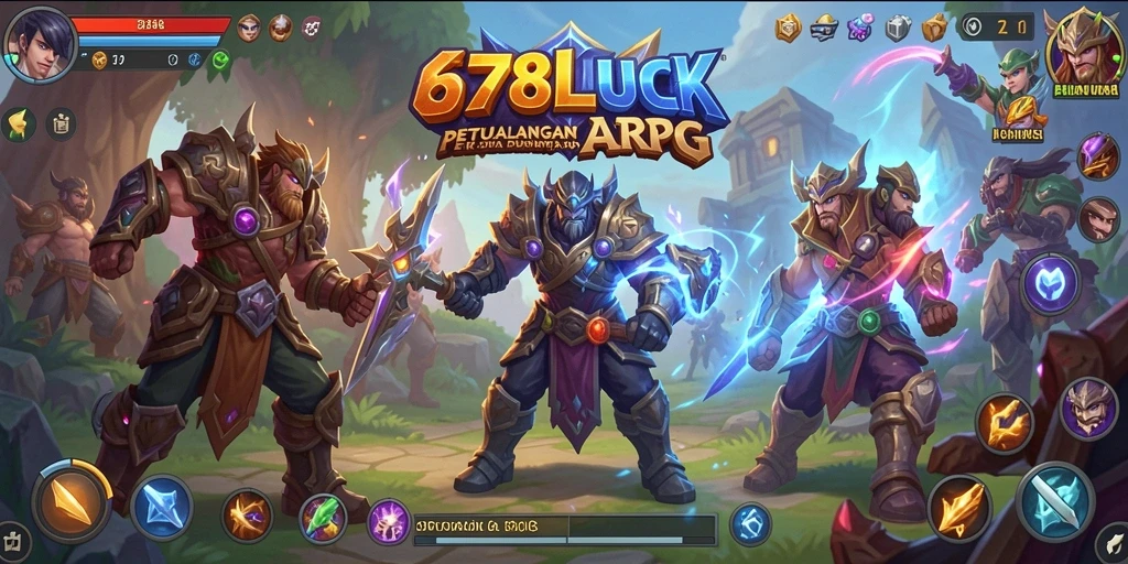 Tampilan gameplay ARPG yang mendalam dari 678LUCK.