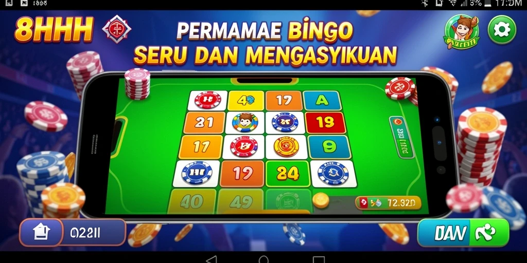 Screenshot gameplay 8HHH menampilkan suasana Bingo yang mendebarkan.