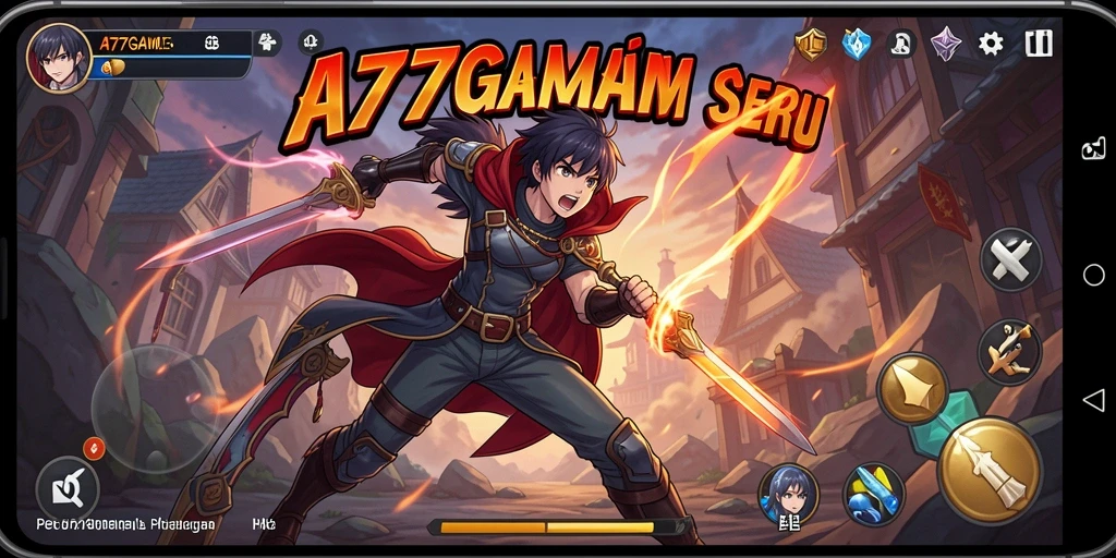 Tampilan gameplay seru A777GAME dengan karakter anime favorit.