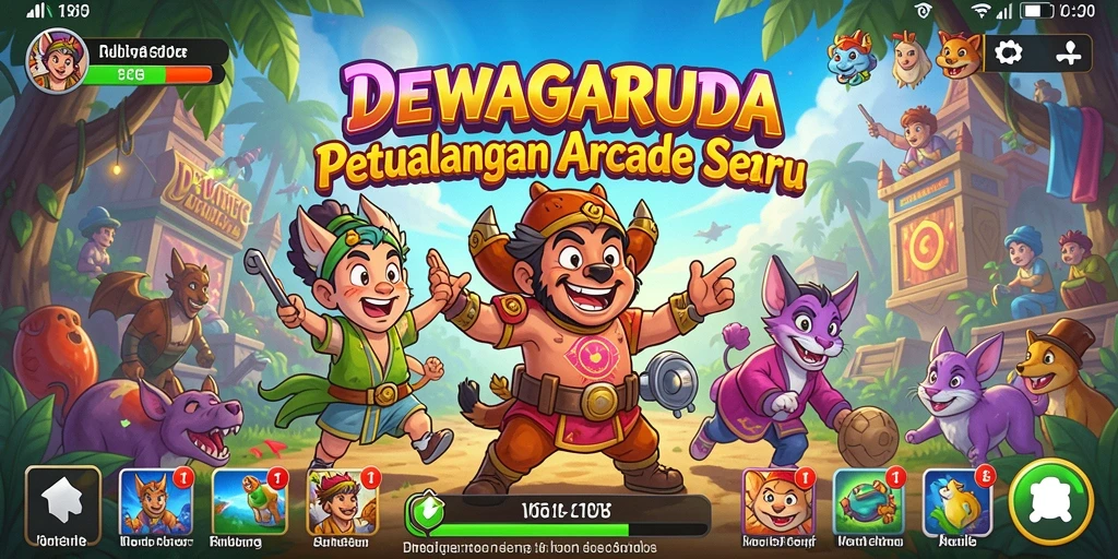 Tampilan screenshot DEWAGARUDA yang menampilkan pengalaman gameplay Arcade.