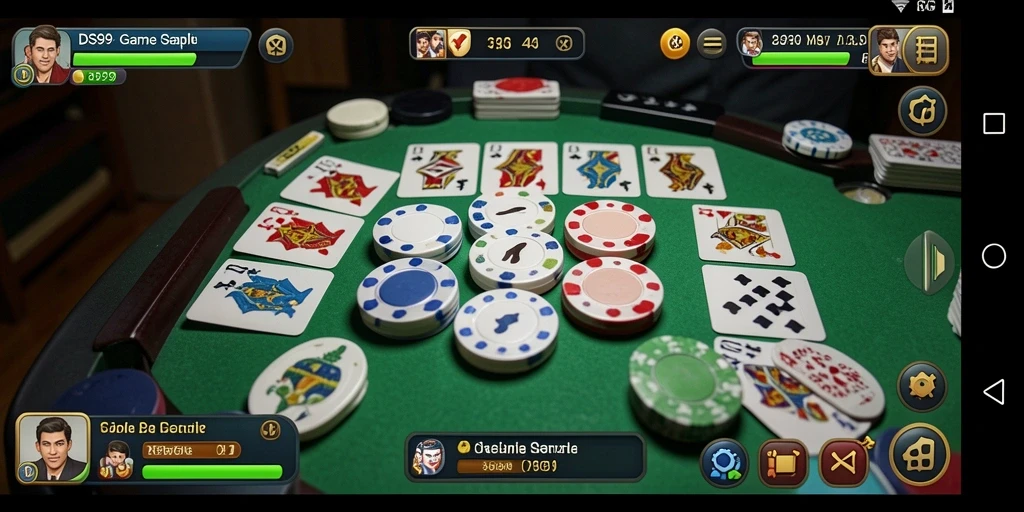 Tampilan gameplay seru dari DS99 dalam permainan Gaple.