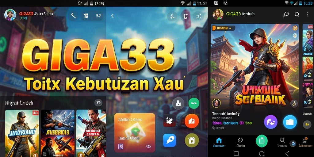 Tampilan antarmuka aplikasi GIGA33 yang intuitif dan modern.