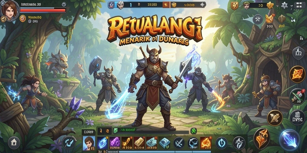 Tangkapan layar utama IDR89 menunjukkan pertempuran seru dengan efek grafik yang menakjubkan.