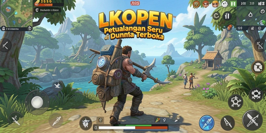 Gameplay seru di dunia terbuka LKOPEN dengan petualangan dan misi menarik.