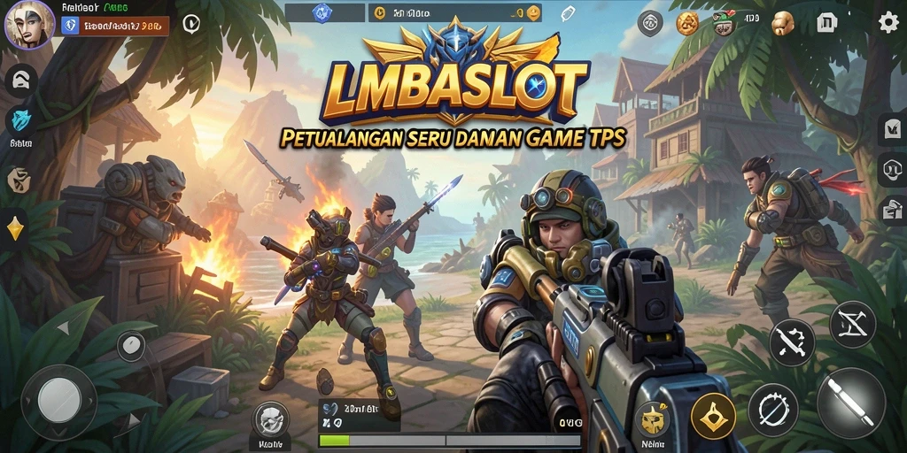 Tampilan action gameplay seru dari LMBASLOT dengan karakter beragam.