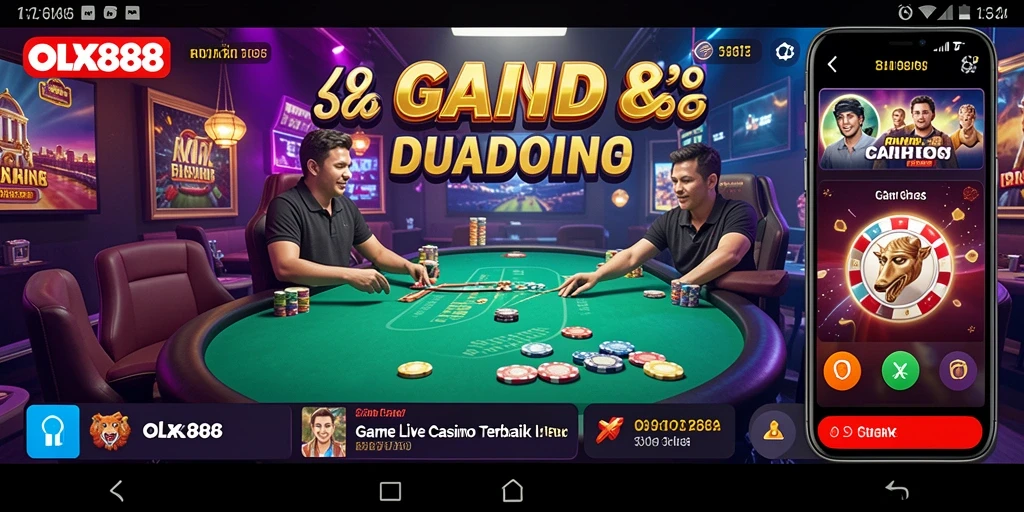 Screenshot OLX888 menunjukkan dealer profesional dalam permainan Live Casino.