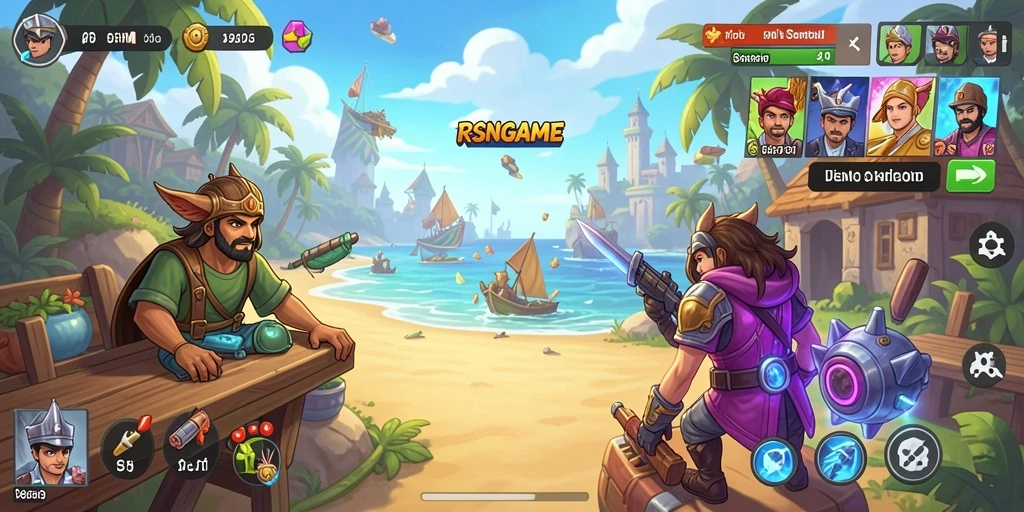 Menampilkan gameplay santai dan menarik dari RSNGAME.