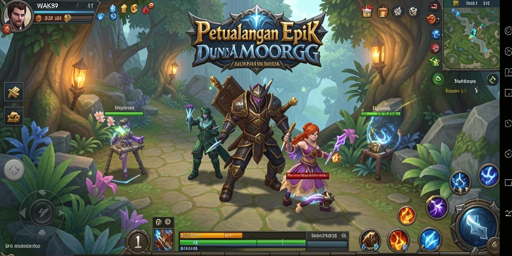 Tampilan menarik dari gameplay <strong>WAK89</strong> dalam dunia MMORPG yang megah.