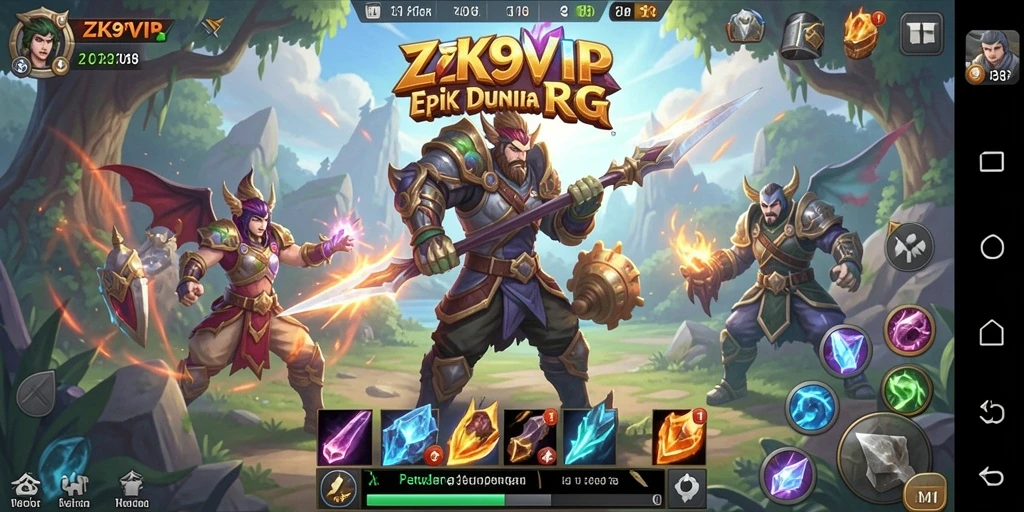Tangkapan layar dari gameplay ZK9VIP yang epik dan penuh aksi.